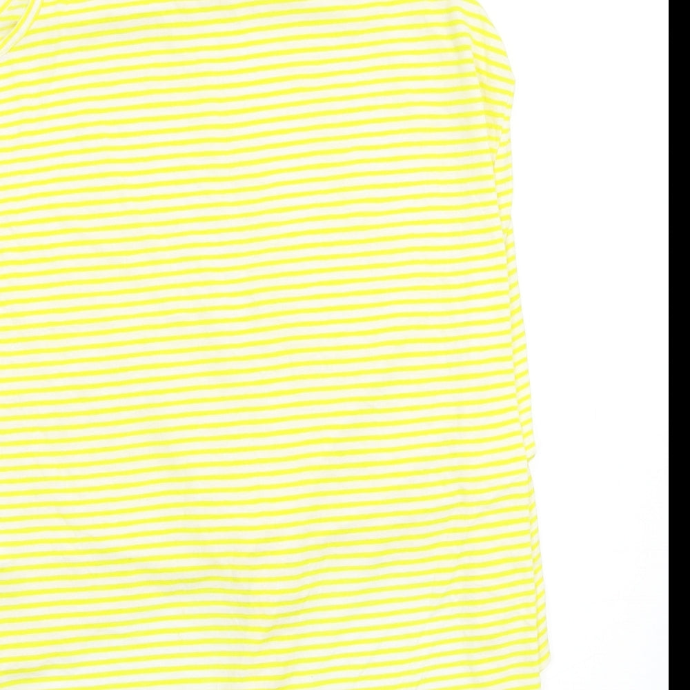 Primark Womens Yellow Striped  Basic Tank Size M