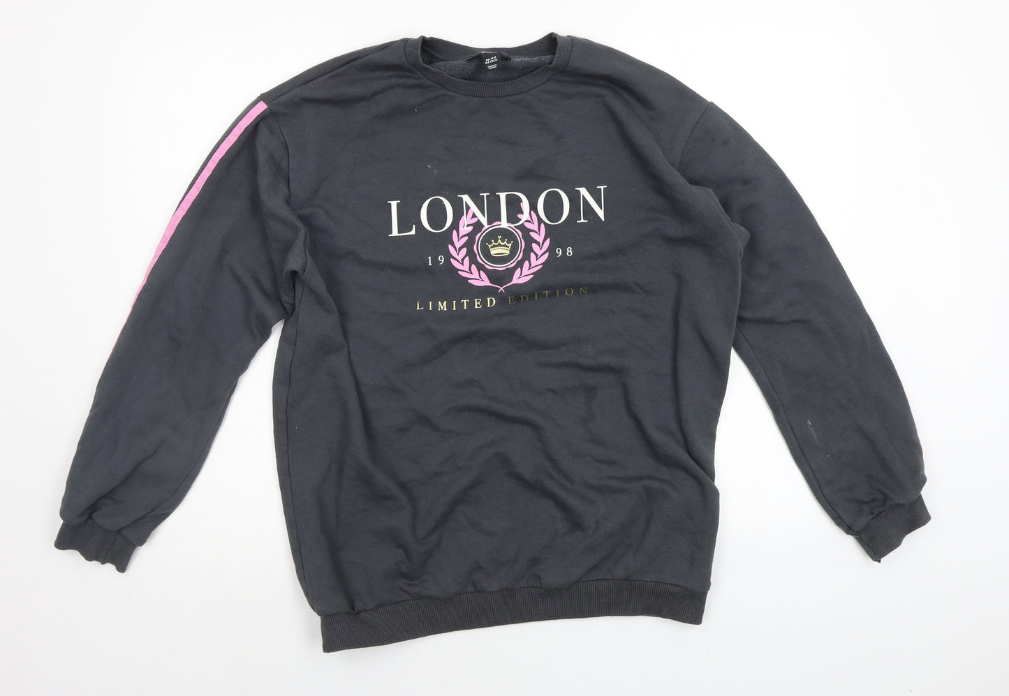 New Look Girls Grey   Pullover Sweatshirt Size 14-15 Years