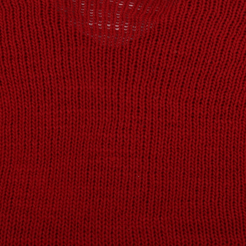 Preworn  Womens Red   Pullover Jumper Size 6  - oversize