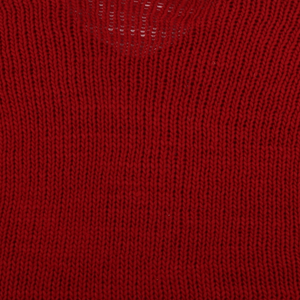 Preworn  Womens Red   Pullover Jumper Size 6  - oversize