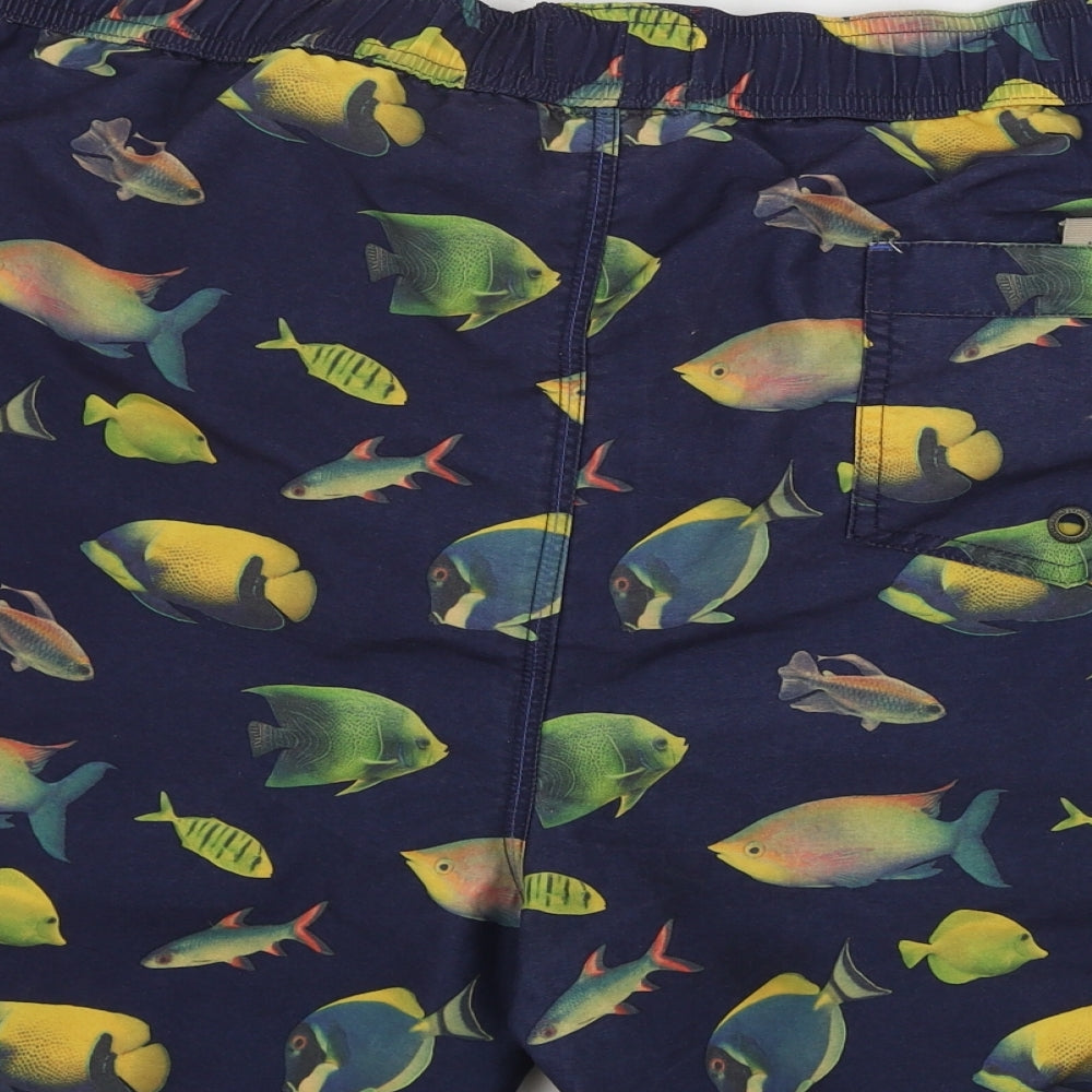 MANTARAY     Mens Blue Animal Print  Bermuda Shorts Size XL