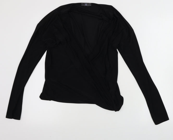 Missguided Womens Black Basic Blouse Size 8