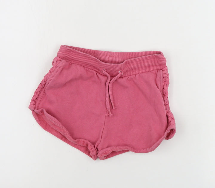 NEXT Girls Pink Sweat Shorts Size 9 Years