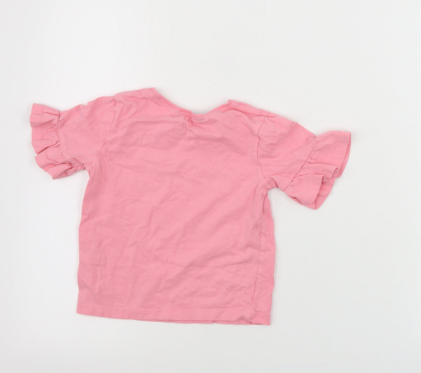 George  Girls Pink   Basic T-Shirt Size 3-4 Years