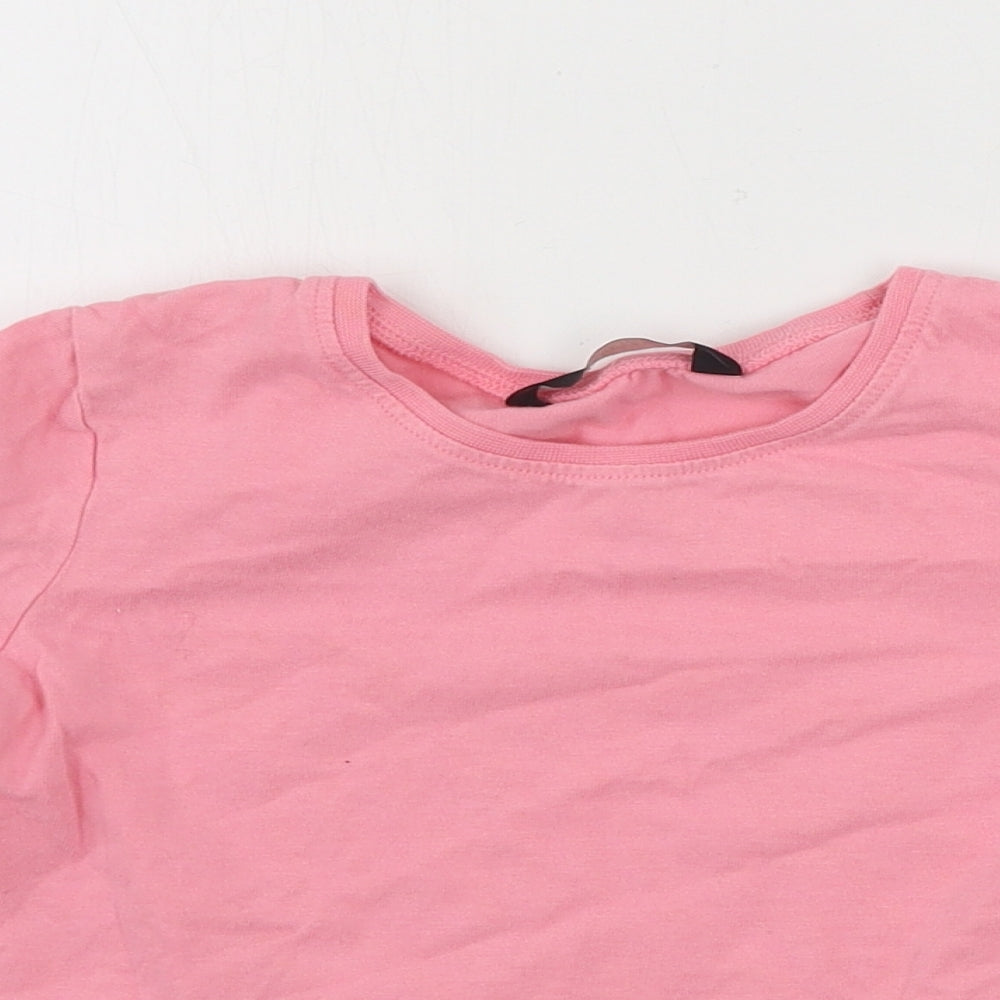 George  Girls Pink   Basic T-Shirt Size 3-4 Years
