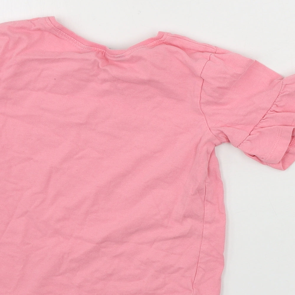 George  Girls Pink   Basic T-Shirt Size 3-4 Years