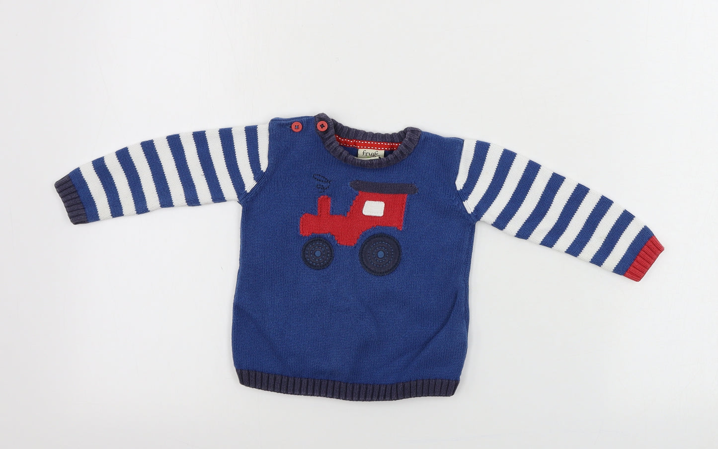 Frugi Boys Blue   Pullover Jumper Size 3-6 Months