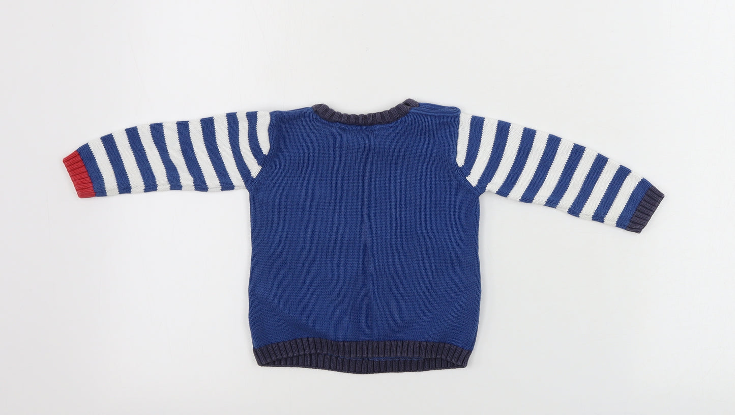Frugi Boys Blue   Pullover Jumper Size 3-6 Months