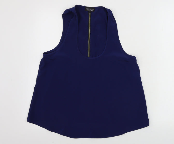 Topshop  Womens Blue   Basic Tank Size 10