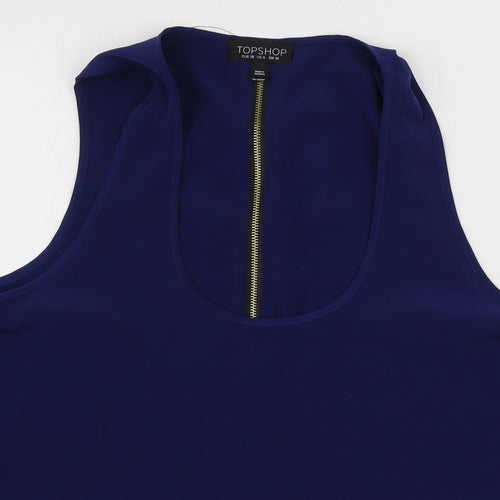 Topshop  Womens Blue   Basic Tank Size 10