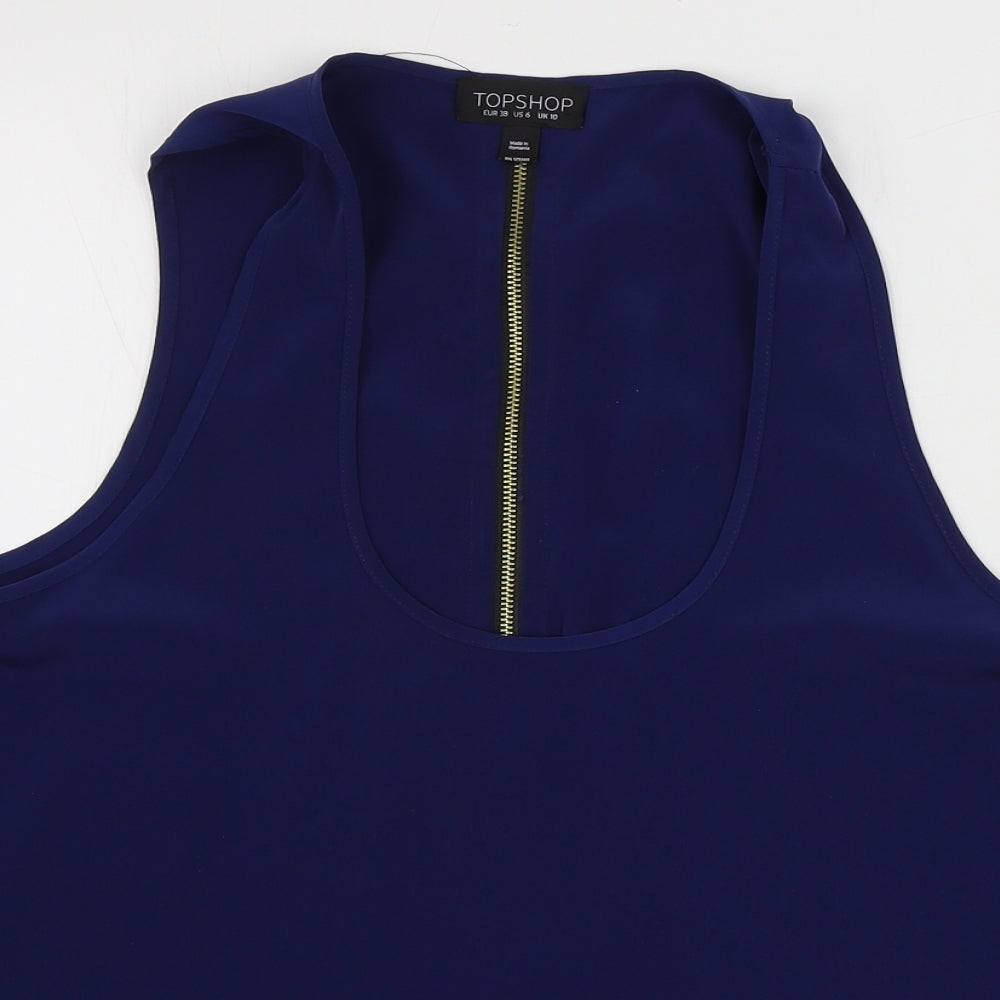 Topshop  Womens Blue   Basic Tank Size 10