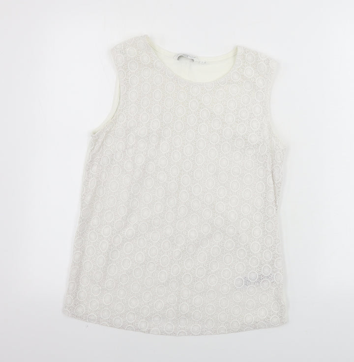 New Look  Womens White   Basic Tank Size 8