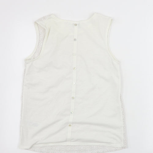 New Look  Womens White   Basic Tank Size 8