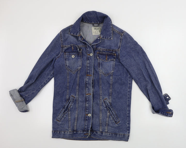 denim co Womens Blue Jacket Coat Size 4
