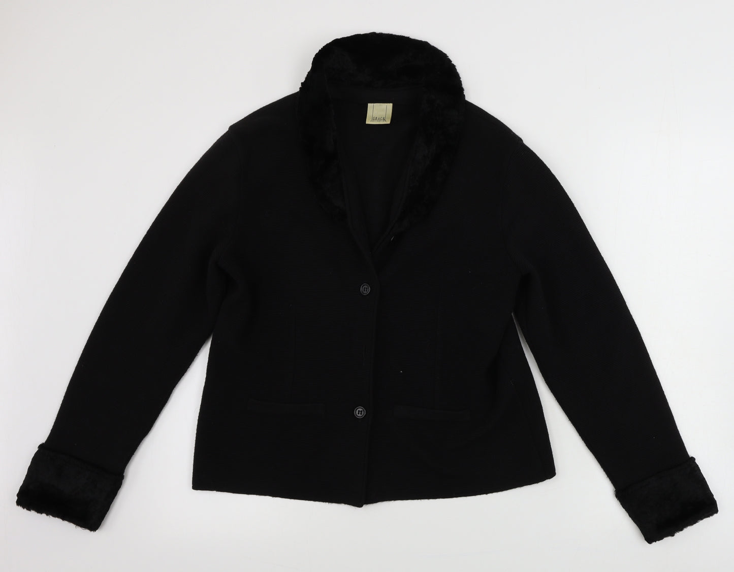 Grace Collection  Womens Black   Cardigan Jumper Size L