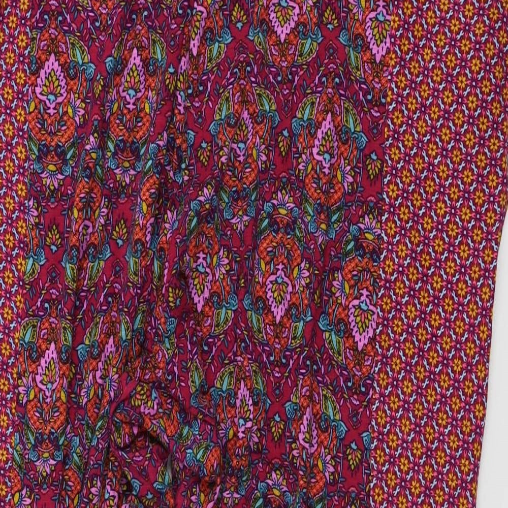 TU Womens Pink Floral  Trousers  Size 18 L27 in