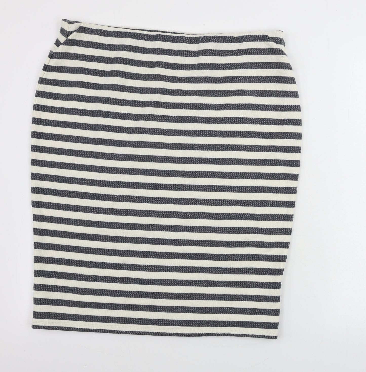 Marks and Spencer  Womens White Striped  Bandage Skirt Size 16