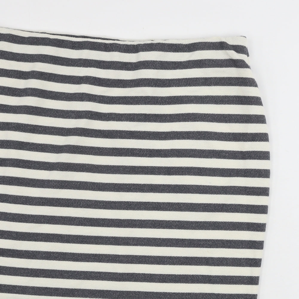 Marks and Spencer  Womens White Striped  Bandage Skirt Size 16