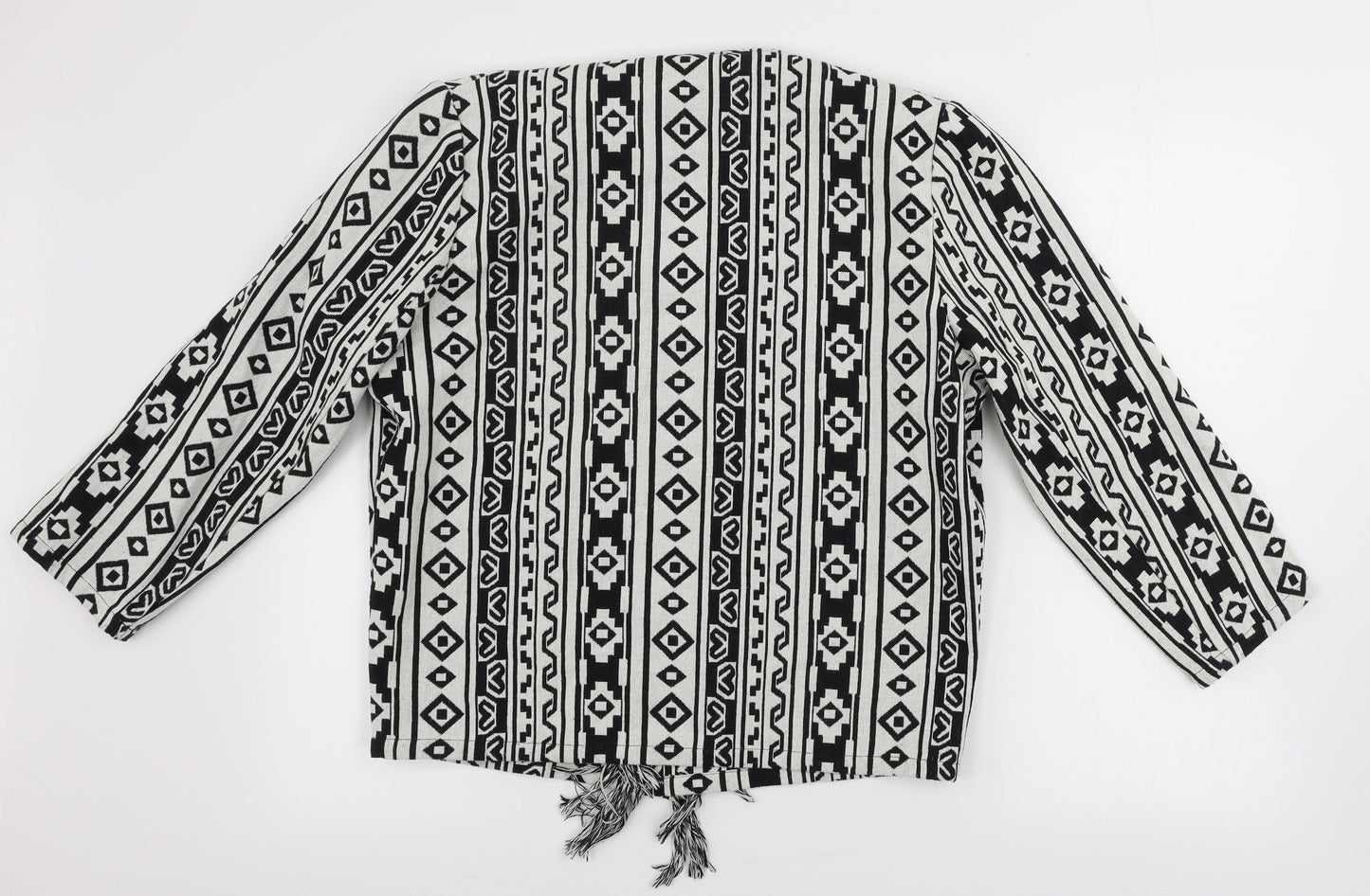 Atmosphere  Womens White Geometric  Cardigan Jumper Size 16