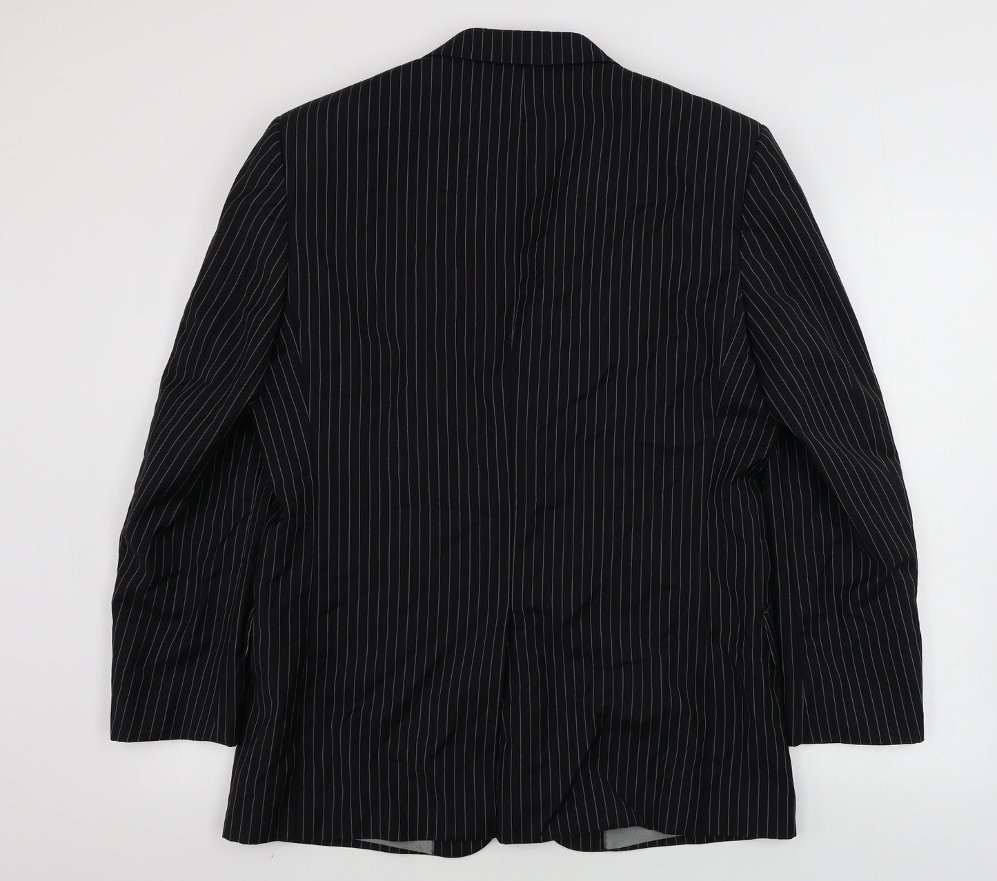 Charlton Gray   Mens Black Striped  Jacket Blazer Size 40