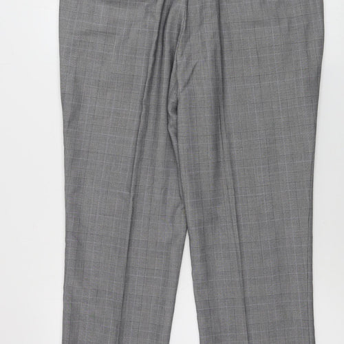 Taylor & Wright  Mens Grey Check  Trousers  Size 34 in L28 in