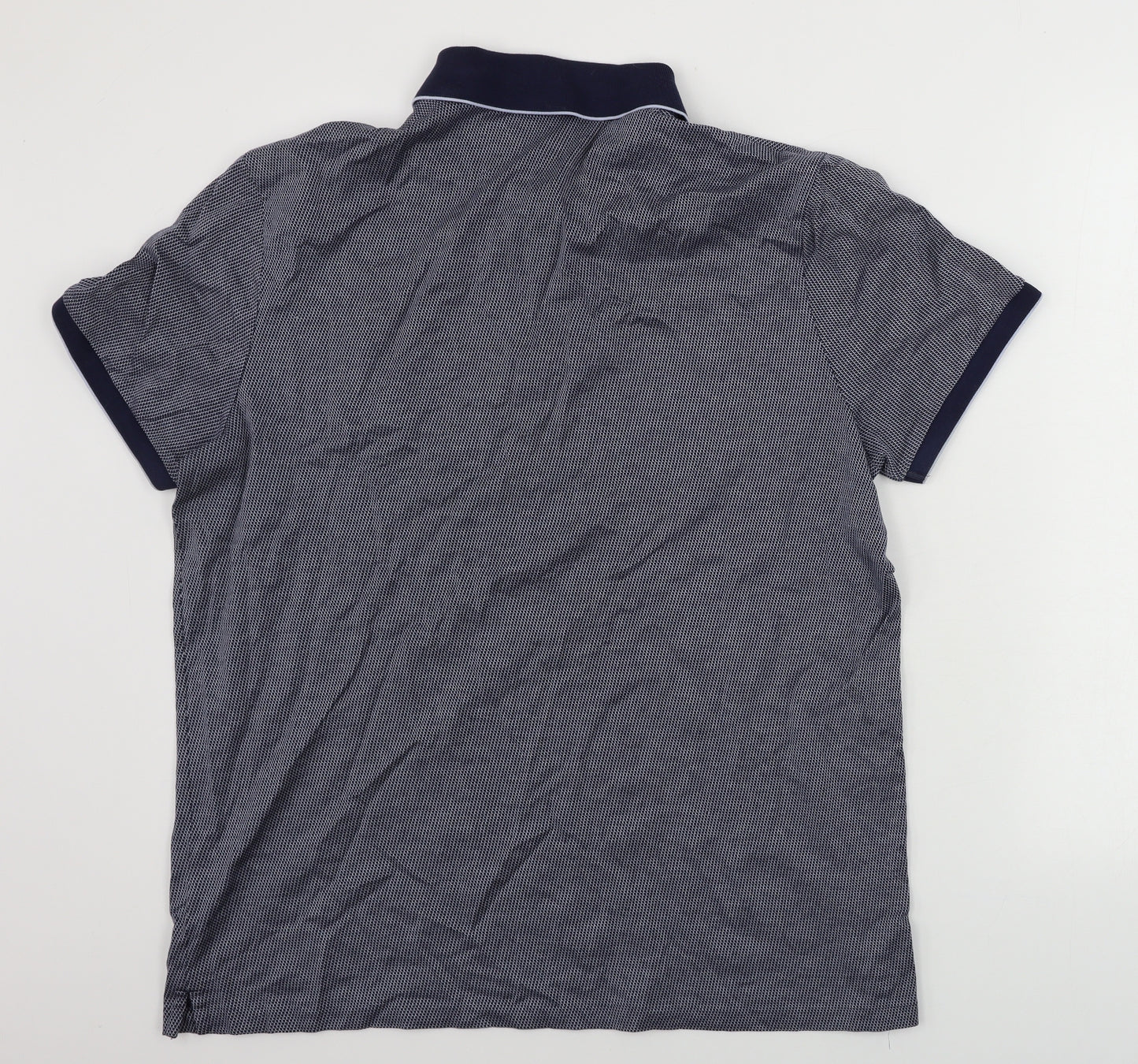 HUGO BOSS Mens Blue Geometric   Polo Size XL