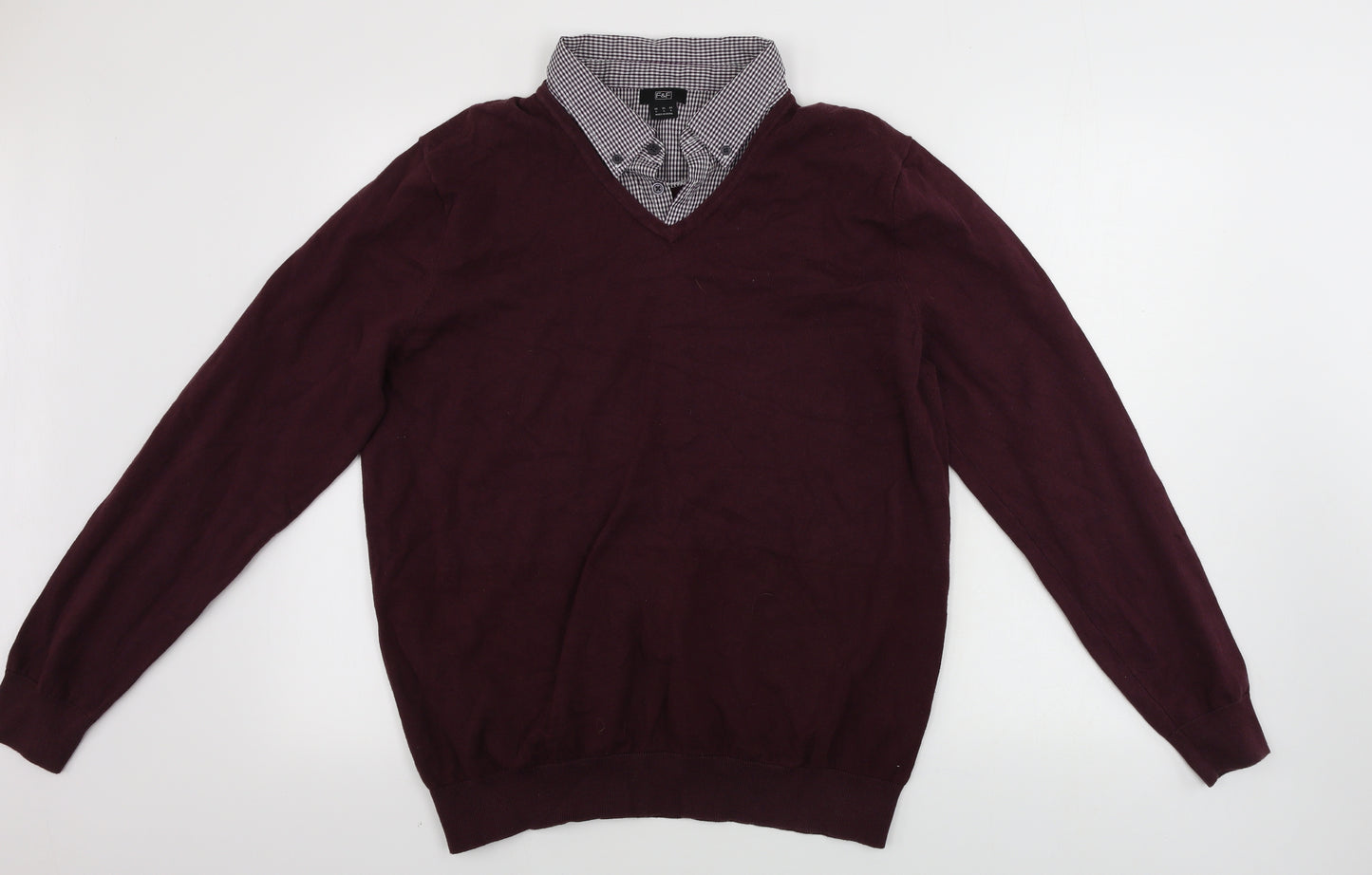 F&F  Mens Brown   Pullover Jumper Size L