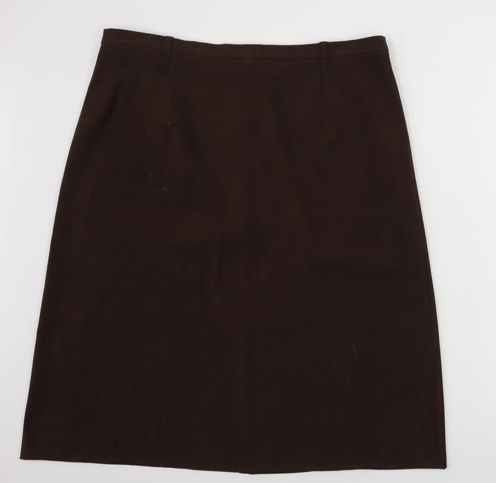 Berkertex Womens Brown A-Line Skirt Size 34 in