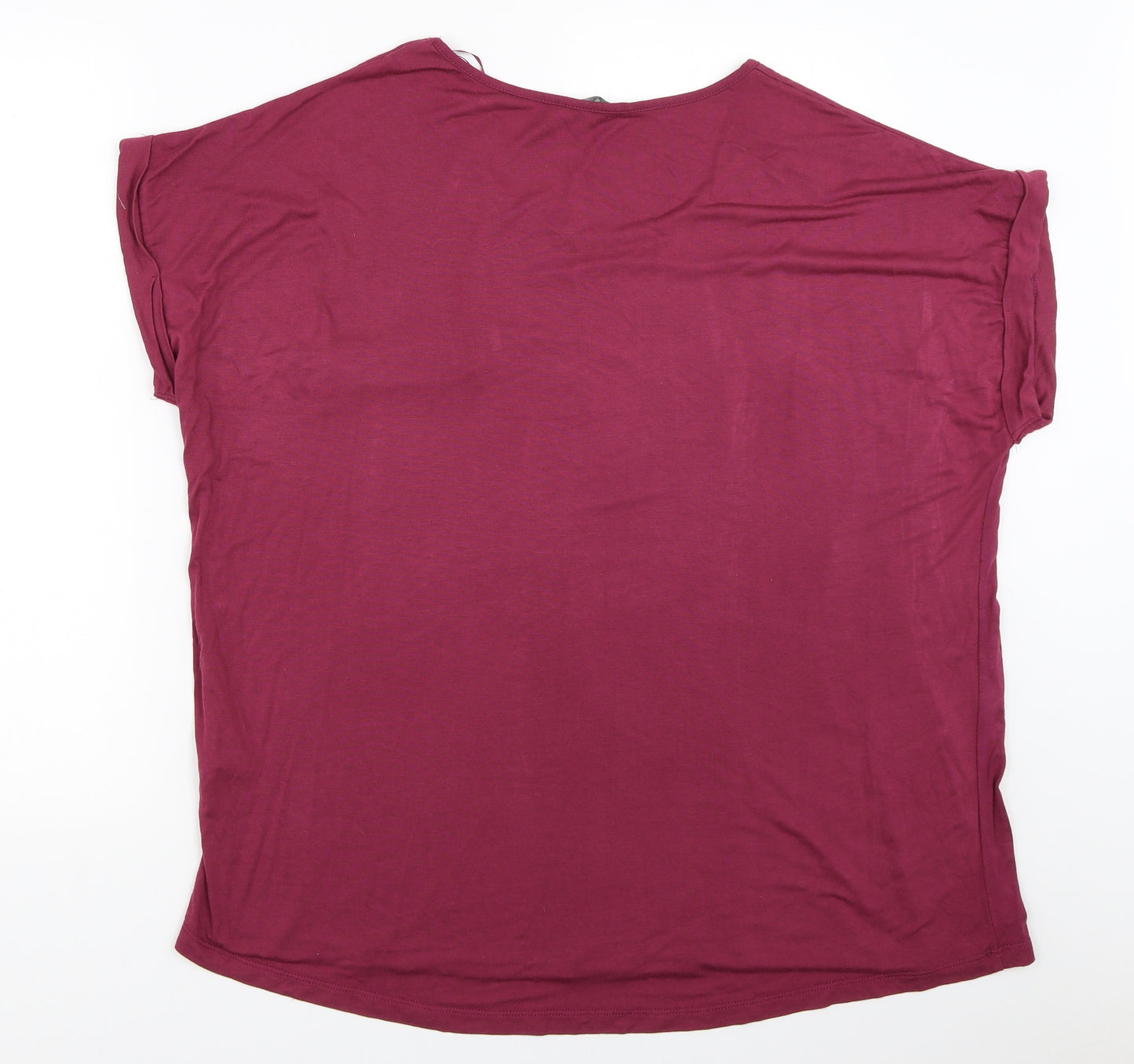 Peacocks Womens Purple   Basic T-Shirt Size 22