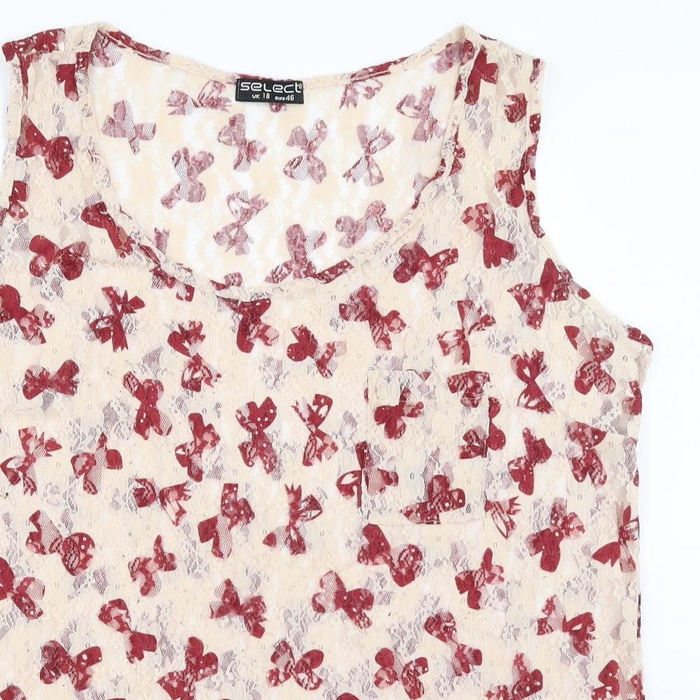 Select Womens Beige   Basic Blouse Size 18