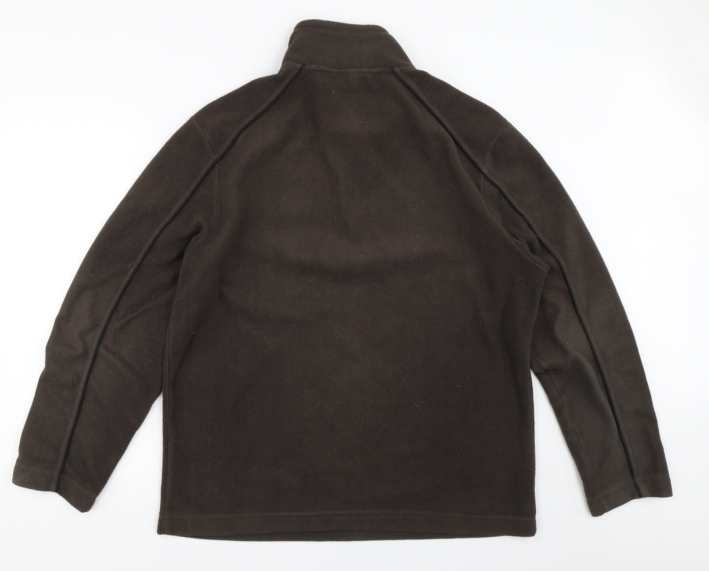 Cedar Wood State Mens Brown  Fleece Henley Sweatshirt Size L