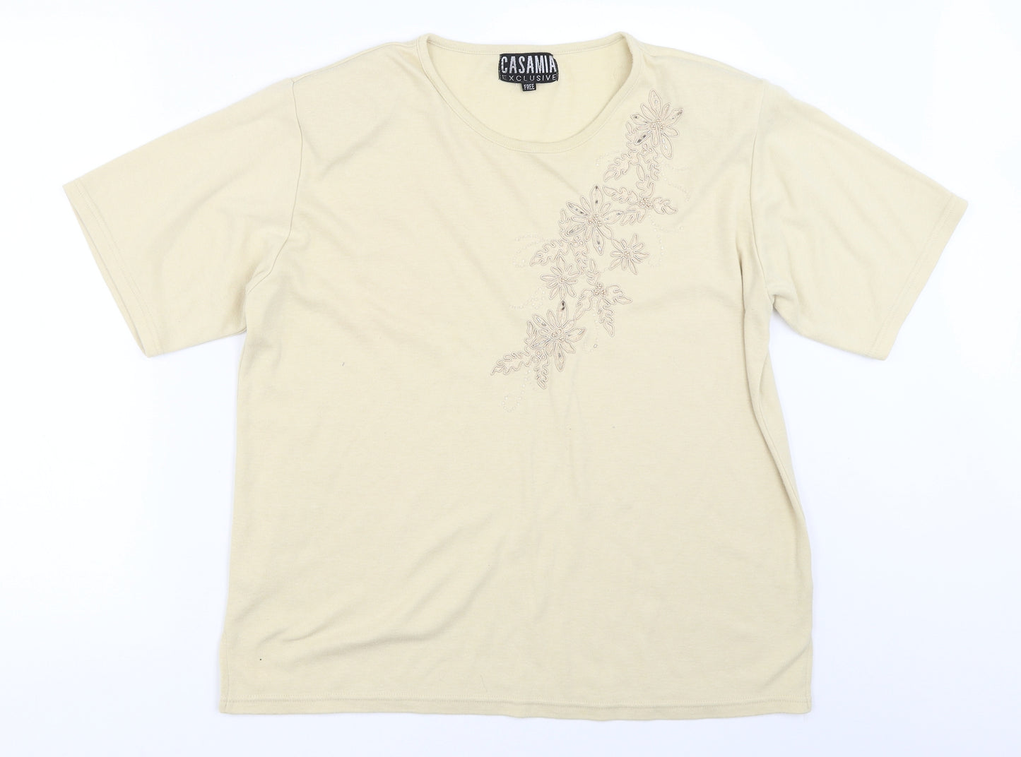 Casamia Womens Beige   Basic T-Shirt One Size