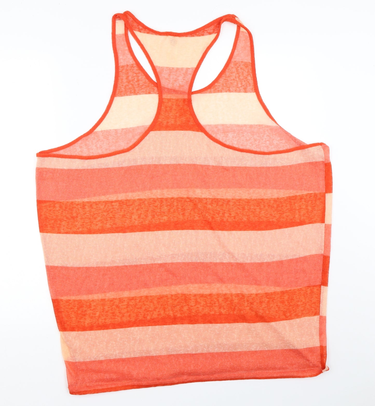 Primark Womens Orange Striped  Basic Tank Size 18