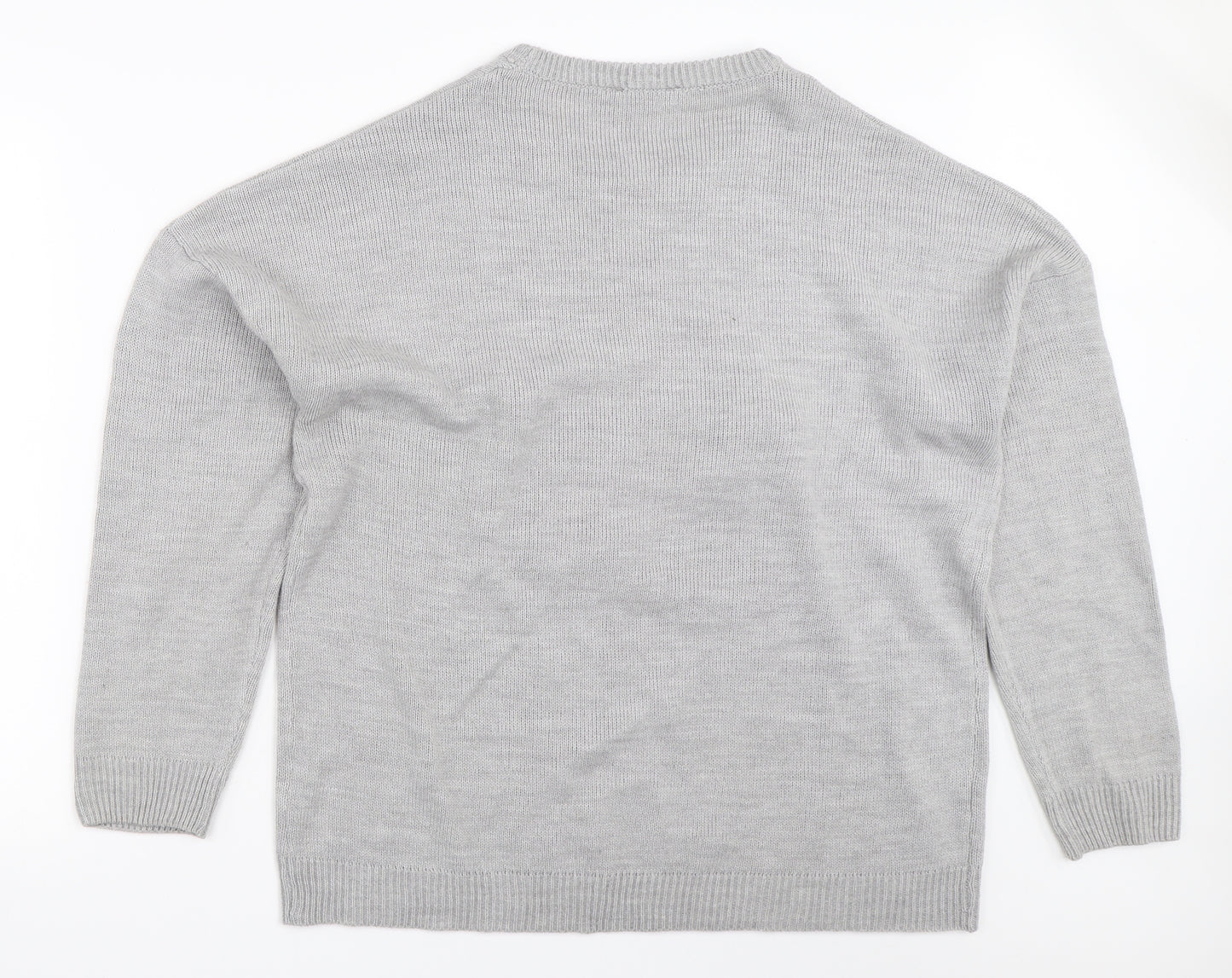 Pep&Co Womens Grey   Pullover Jumper Size 14  - christmas penguin