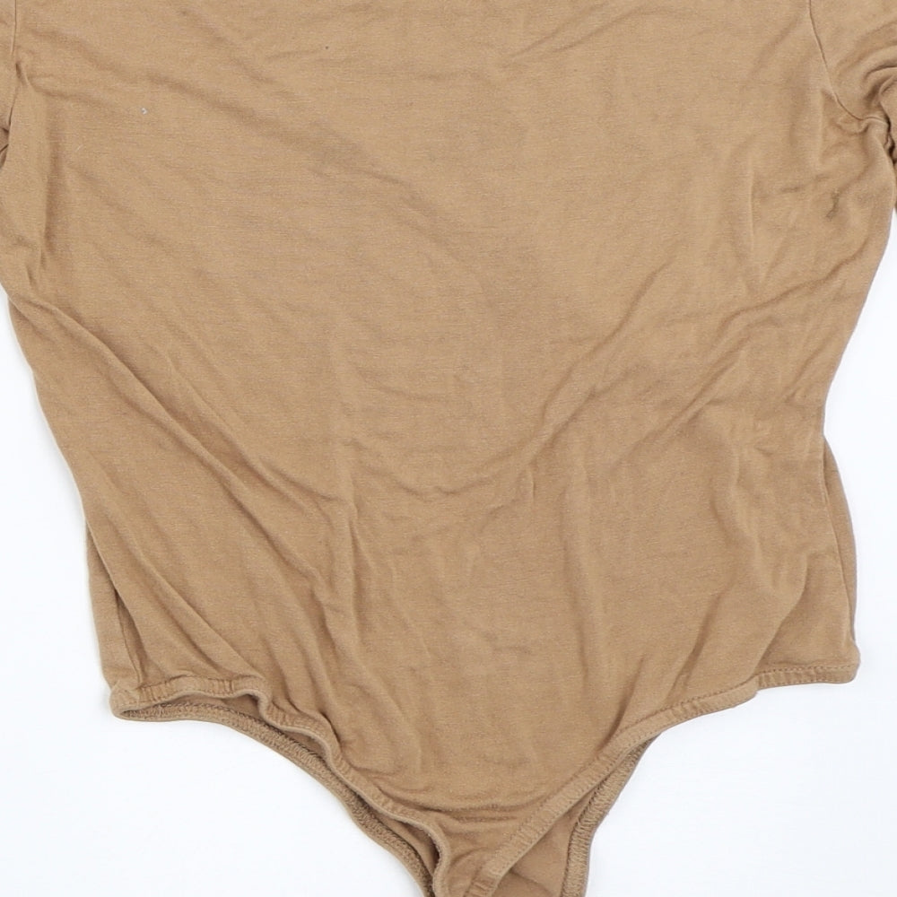 In the Style Womens Beige   Basic T-Shirt Size 8