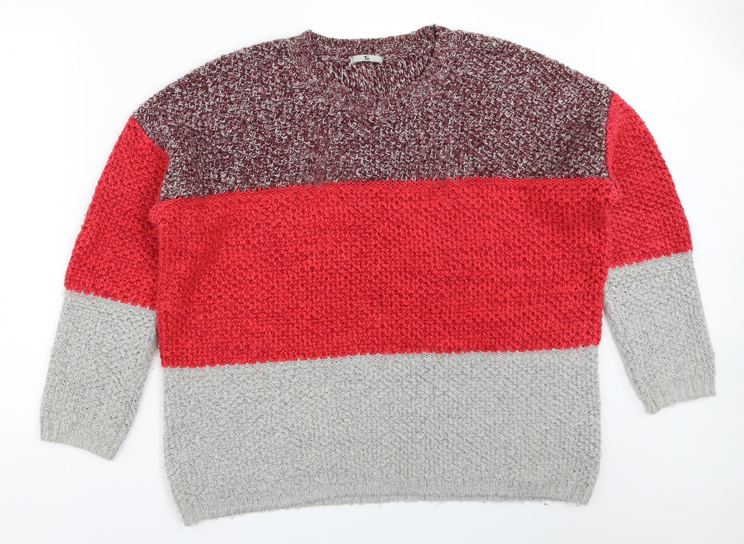TU Womens Red   Pullover Jumper Size 14