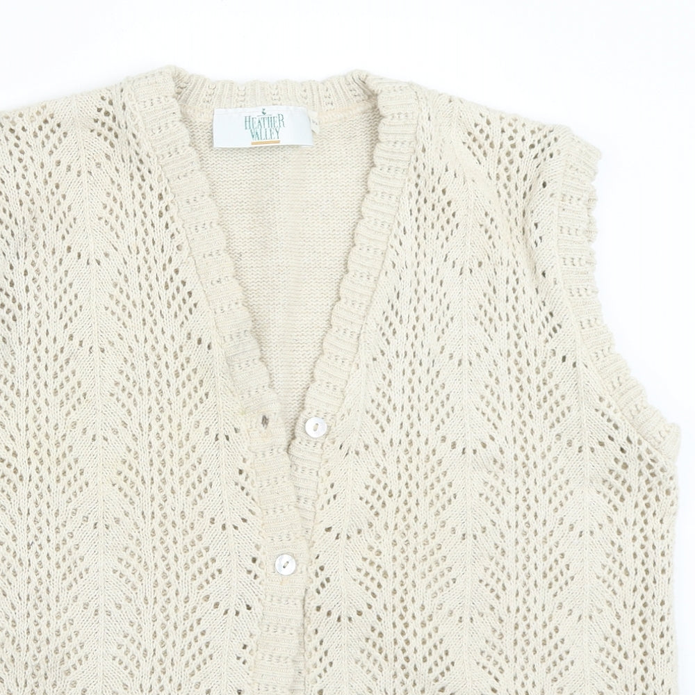Heather Valley Womens Beige   Cardigan Jumper Size 12