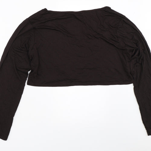 Rokoko Womens Brown   Cropped T-Shirt Size 24