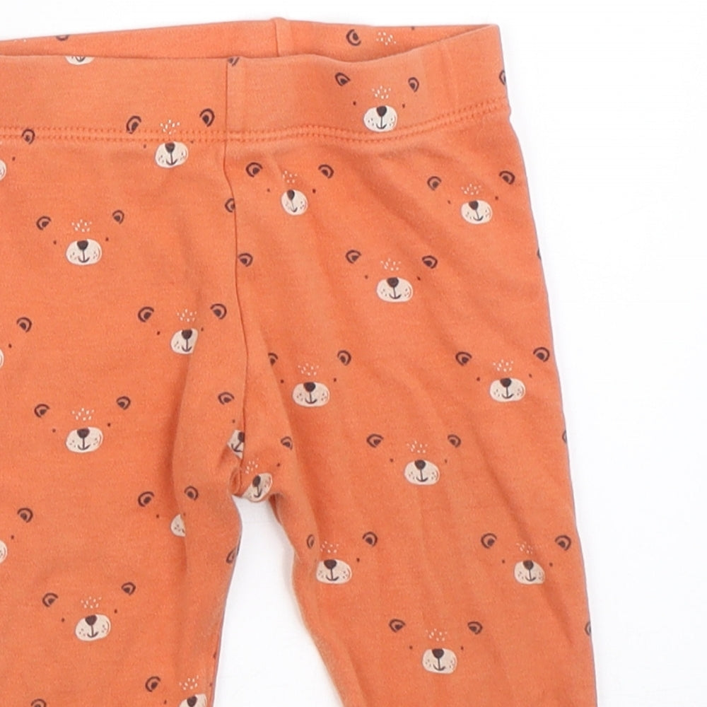 F&F Boys Orange   Capri Trousers Size 9-12 Months