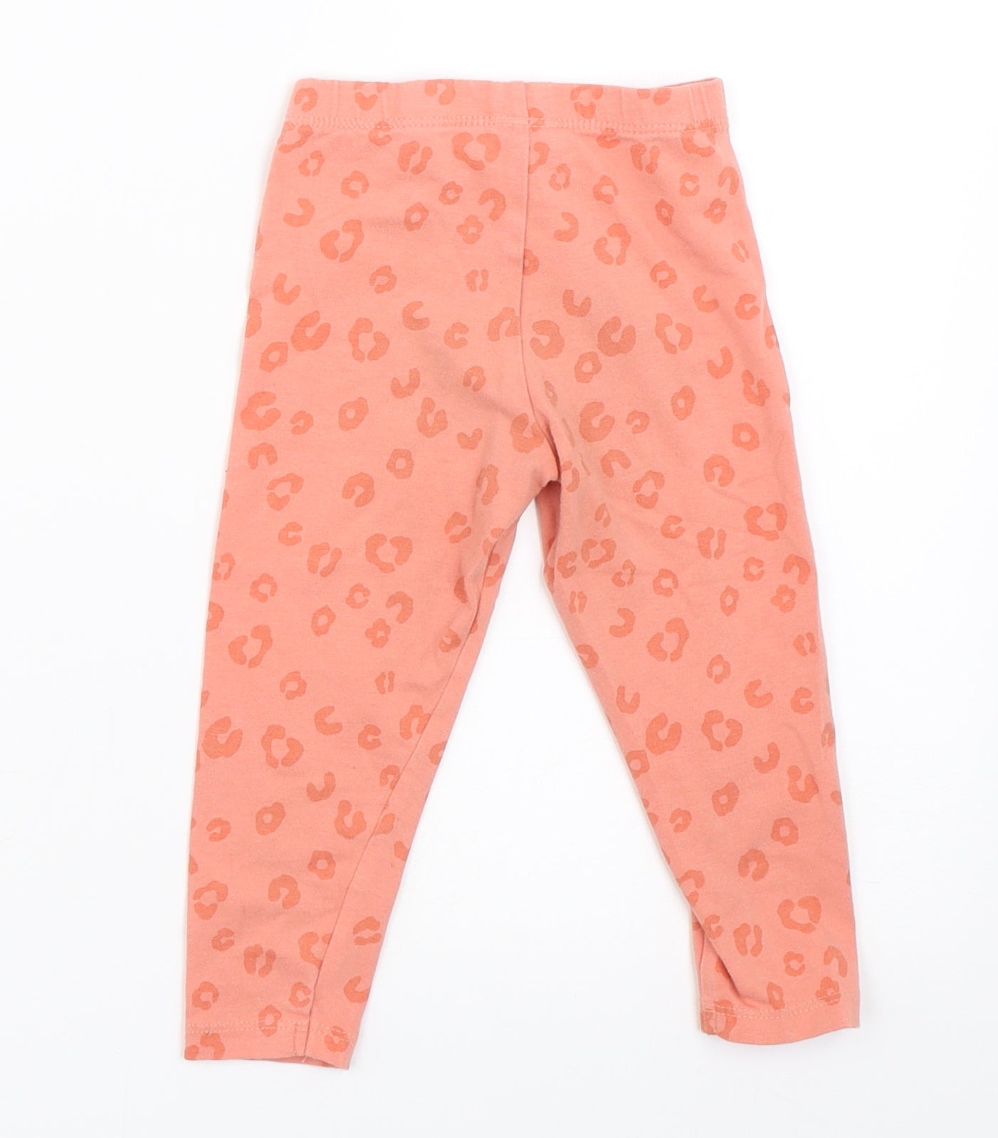 F&F Girls Pink Animal Print  Capri Leggings Size 12-18 Months  - disney