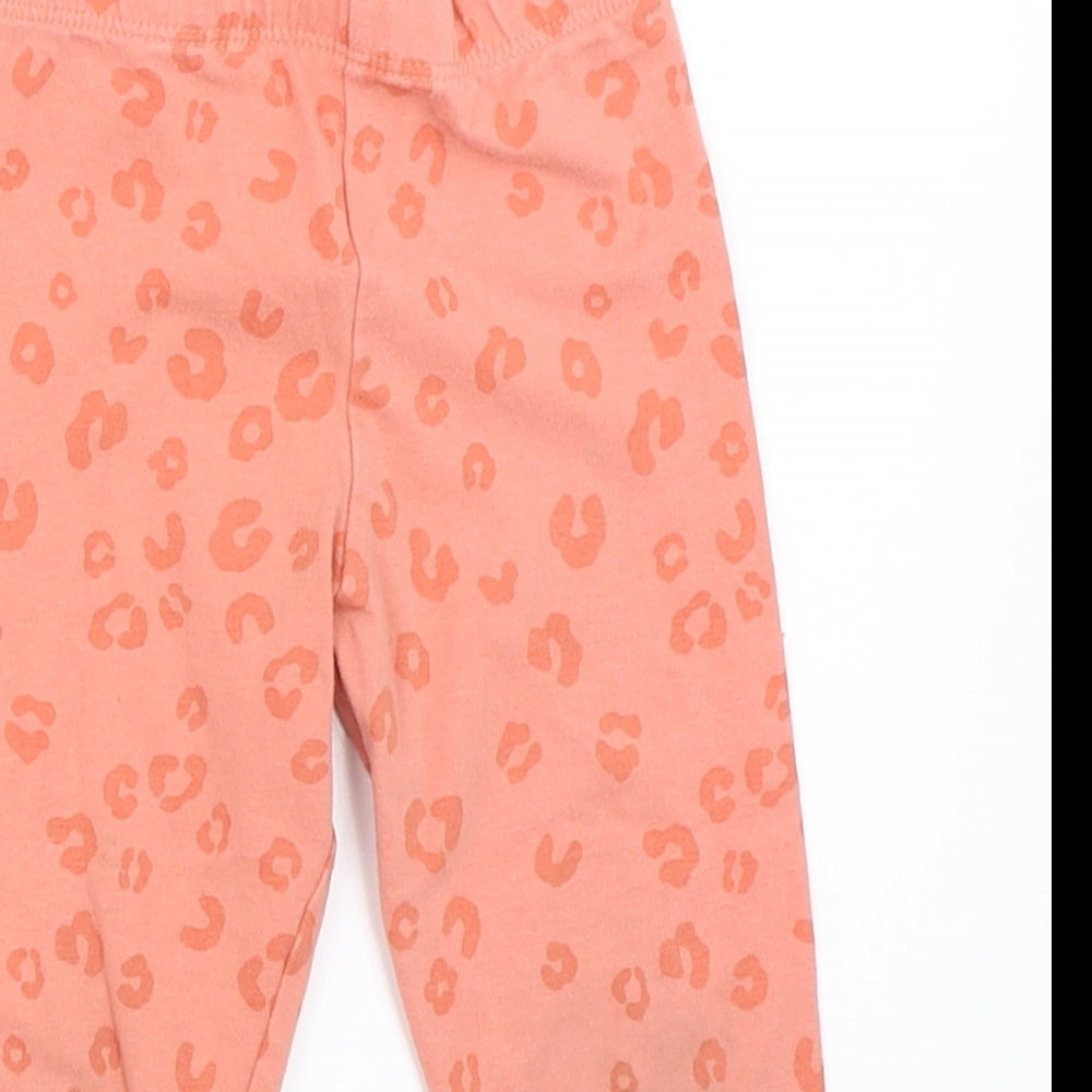 F&F Girls Pink Animal Print  Capri Leggings Size 12-18 Months  - disney