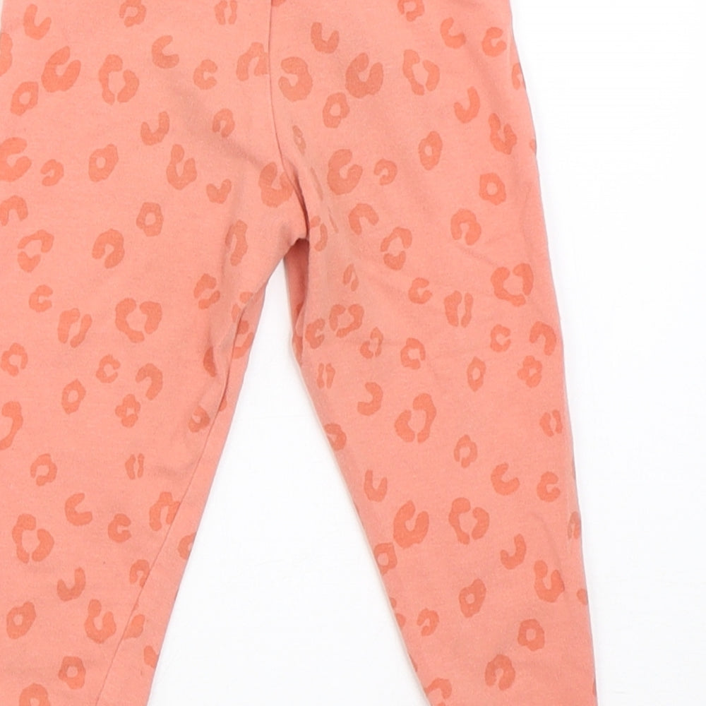 F&F Girls Pink Animal Print  Capri Leggings Size 12-18 Months  - disney