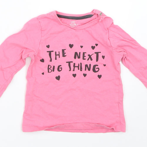 F&F Girls Pink   Basic T-Shirt Size 12-18 Months