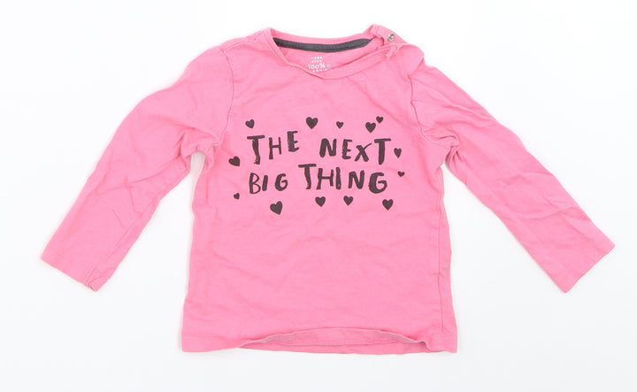 F&F Girls Pink   Basic T-Shirt Size 12-18 Months