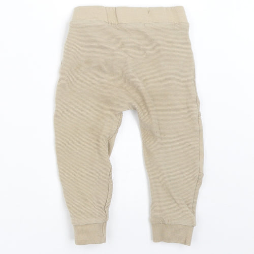 F&F Girls Beige   Jogger Trousers Size 12-18 Months