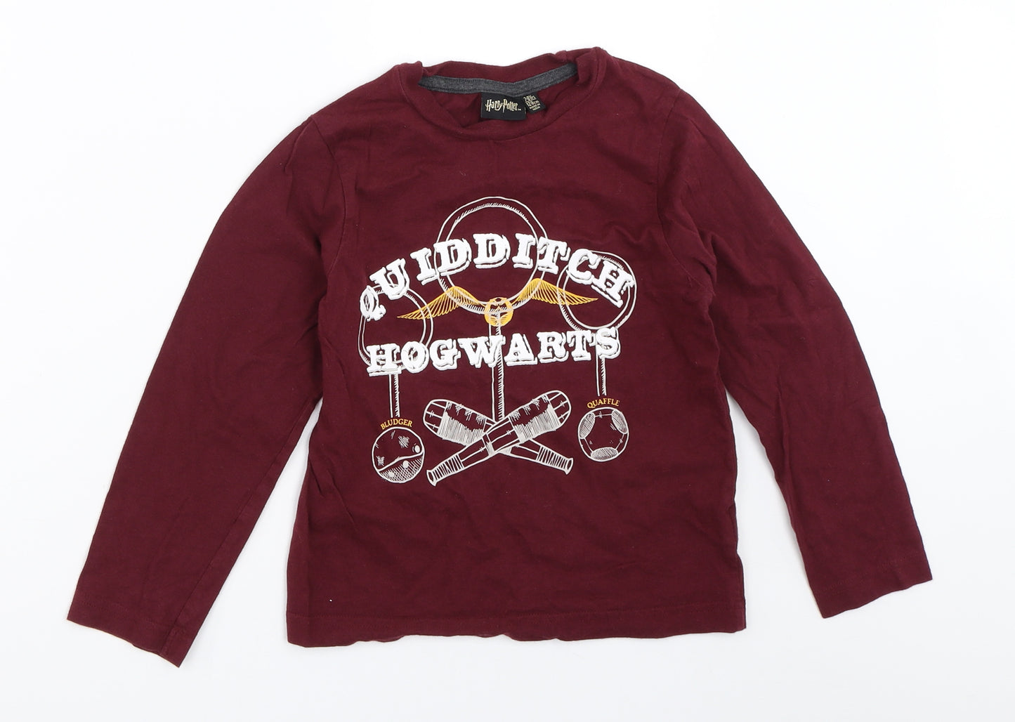 Primark Boys Purple   Basic T-Shirt Size 7-8 Years  - harry potter