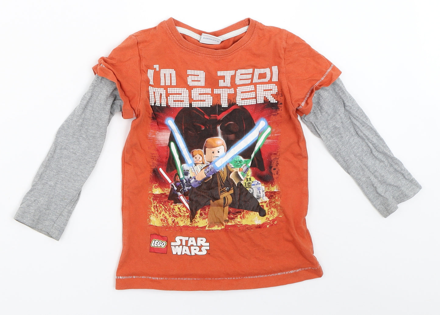 NEXT Boys Orange   Basic T-Shirt Size 3 Years  - lego star wars