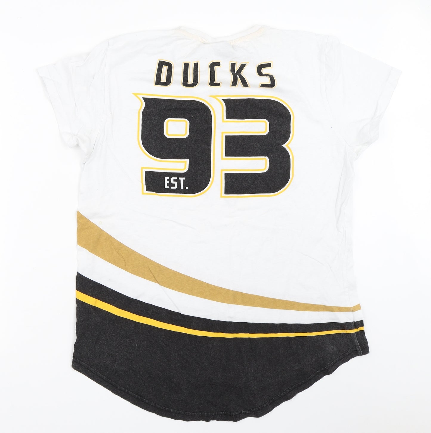 Majestic Athletic Mens White    T-Shirt Size L