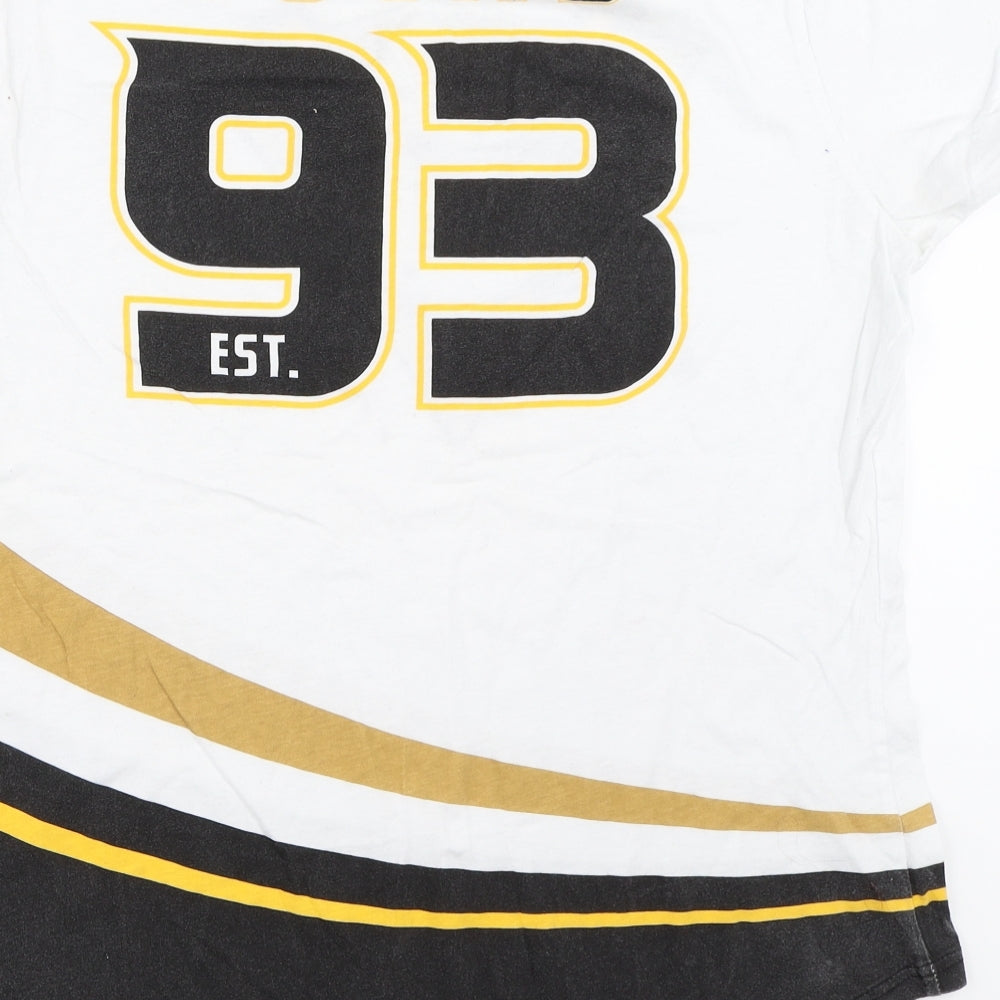 Majestic Athletic Mens White    T-Shirt Size L