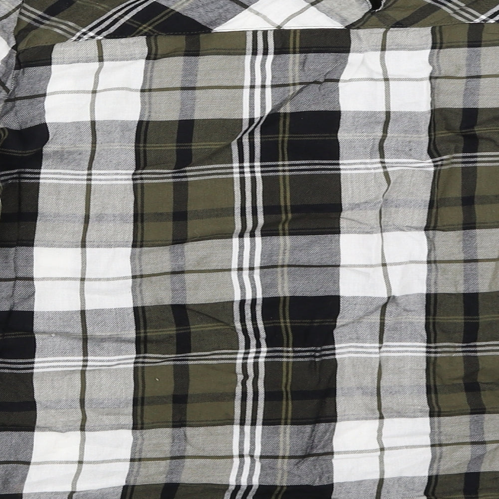 Marks and Spencer Womens Green Check  Basic Blouse Size 18